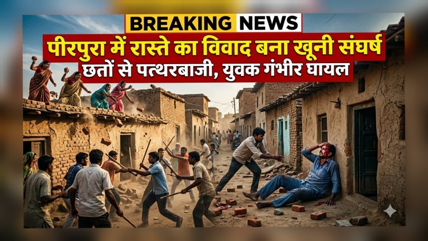 पीरपुरा में रास्ते के विवाद ने लिया हिंसक रूप, पत्थरबाजी में एक गंभीर घायल.. (देखे विडियो)