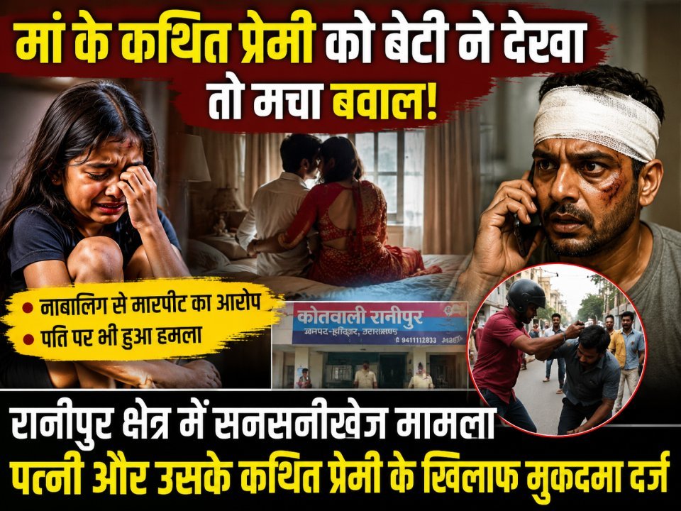 मां के कथित प्रेमी को बेटी ने देखा तो मचा बवाल, नाबालिग से मारपीट का आरोप; पति पर भी हुआ हमला