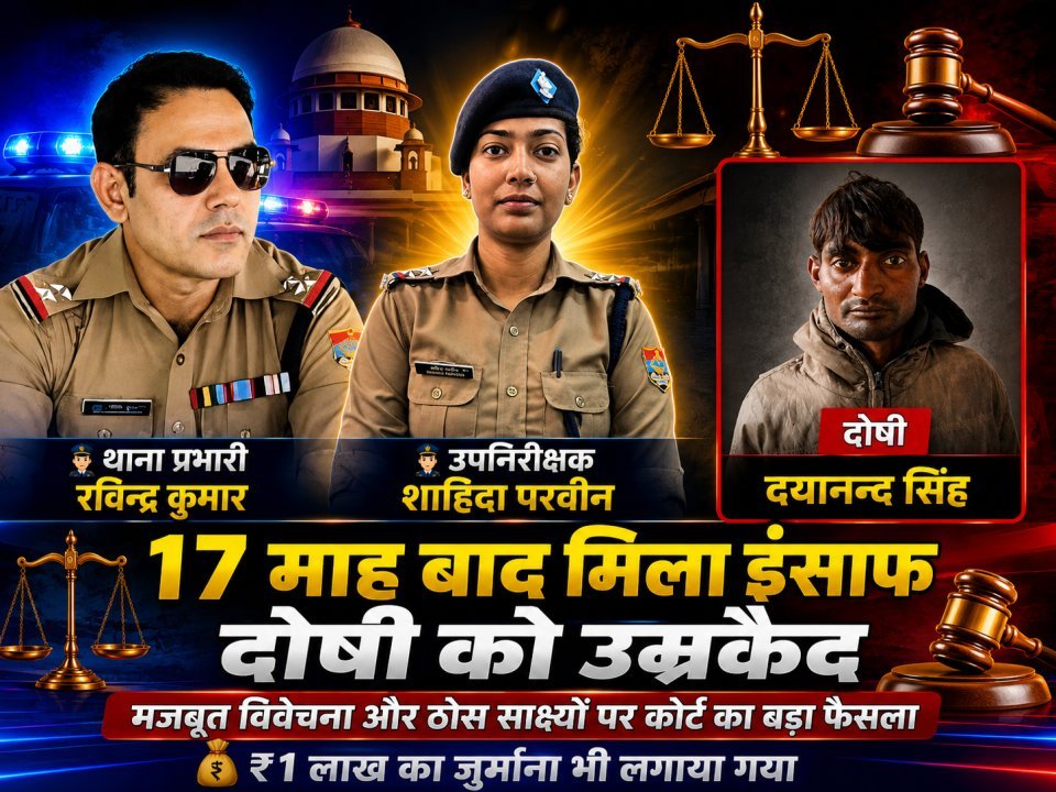 17 माह बाद मासूम को मिला इंसाफ, दुष्कर्म के दोषी को आजीवन कारावास