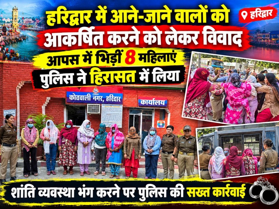 हरिद्वार में आने-जाने वालों को आकर्षित करने को लेकर विवाद, आपस में भिड़ीं 8 महिलाएं; पुलिस ने हिरासत में लिया
