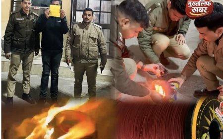 Haridwar:- जानलेवा चाइनीज़ मांझे की सप्लाई करते युवक को पकड़ा, बरामद मांझे को पुलिस ने किया आग के हवाले, देखें वीडियो..
