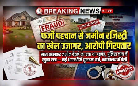फर्जी पहचान से जमीन रजिस्ट्री का खेल उजागर, आरोपी गिरफ्तार