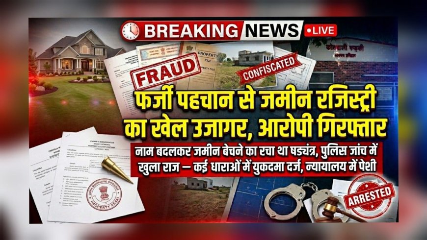 फर्जी पहचान से जमीन रजिस्ट्री का खेल उजागर, आरोपी गिरफ्तार