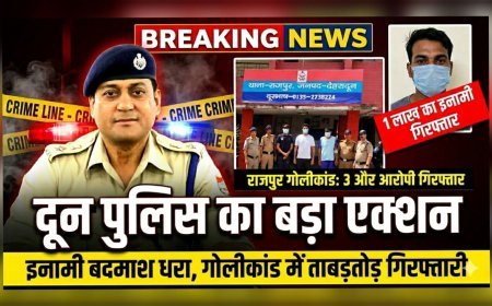 दून में पुलिस का बड़ा धमाका: 1 लाख का इनामी बदमाश पकड़ा, राजपुर गोलीकांड में 3 और गिरफ्तार