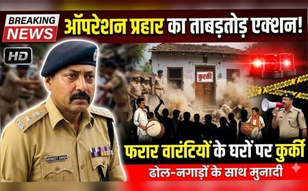 मंगलौर पुलिस की बड़ी कार्रवाई: ऑपरेशन प्रहार के तहत फरार वारंटियों के घरों पर कुर्की
