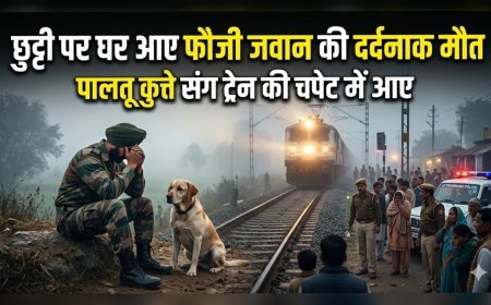छुट्टी पर घर आए फौजी जवान की दर्दनाक मौत, पालतू कुत्ते संग ट्रेन की चपेट में आए