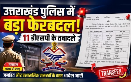 उत्तराखंड पुलिस में बड़ा फेरबदल, 11 डीएसपी के तबादले