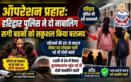 ऑपरेशन प्रहार: हरिद्वार पुलिस ने दो नाबालिग सगी बहनों को सकुशल किया बरामद