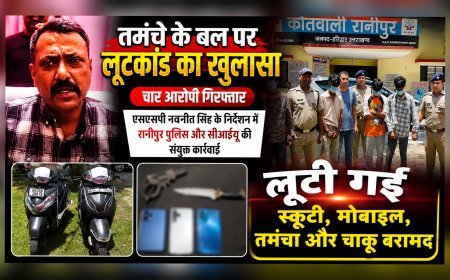 तमंचे के बल पर लूटकांड का खुलासा, चार आरोपी गिरफ्तार